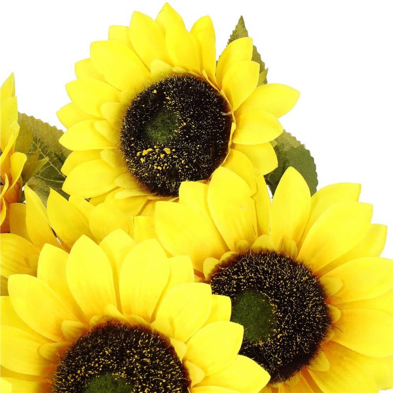 Casa si Gradina - Gradinarit si plante - Plante si ghivece - Ghivece si suporturi - Buchet de flori artificiale din poliester, 2 fire de floarea soarelui, 57cm - Infinity.ro