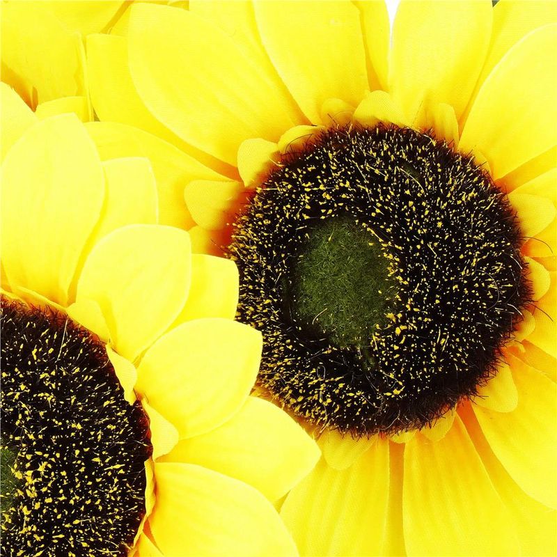 Casa si Gradina - Gradinarit si plante - Plante si ghivece - Ghivece si suporturi - Buchet de flori artificiale din poliester, 2 fire de floarea soarelui, 57cm - Infinity.ro