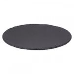 Casa si Gradina - Bucatarie si vesela - Vesela si tacamuri - Platouri de bucatarie - Platou servire Atmosphera ardezie, diametru 32 cm, negru - Infinity.ro