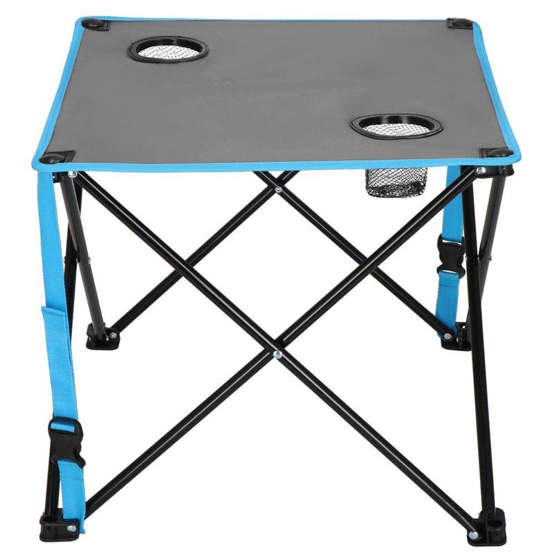 Casa si Gradina - Gradina si terasa - Mobilier exterior - Seturi mobila gradina - Set masa pliabila cu 2 scaune, structura metalica, husa transport, 47x47x45 cm, gri - Infinity.ro