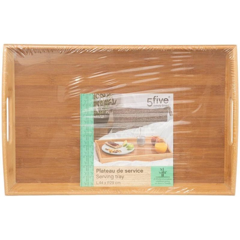Casa si Gradina - Mobilier - Seturi de mobilier - Seturi bucatarie - Tava servire 5Five dreptunghiulara din bambus, 44x29 cm, maro natur - Infinity.ro
