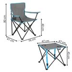 Casa si Gradina - Gradina si terasa - Mobilier exterior - Seturi mobila gradina - Set masa pliabila cu 2 scaune, structura metalica, husa transport, 47x47x45 cm, gri - Infinity.ro
