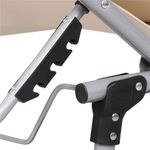 Casa si Gradina - Gradina si terasa - Balansoare si hamace - Balansoare - Sezlong pliabil cu parasolar, 188x57x38cm, sarcina 120kg, crem - Infinity.ro