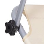 Casa si Gradina - Gradina si terasa - Balansoare si hamace - Balansoare - Sezlong pliabil cu parasolar, 188x57x38cm, sarcina 120kg, crem - Infinity.ro