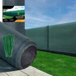 Casa si Gradina - Gradinarit si plante - Sere si solarii - Plasa umbrire si intimitate pentru gard, 1.5m latime, 25m lungime, 140g densitate, verde - Infinity.ro