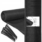 Casa si Gradina - Gradinarit si plante - Sere si solarii - Plasa umbrire si intimitate pentru gard, 1.5m latime, 50m lungime, 140g densitate, gri - Infinity.ro