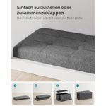 Casa si Gradina - Mobilier - Scaune si fotolii - Fotolii - Taburet pliabil cu sezut moale, spatiu de depozitare 80litri, maxim 300kg, 76x38x38cm, gri inchis - Infinity.ro