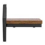 Casa si Gradina - Gradinarit si plante - Plante si ghivece - Ghivece si suporturi - Suport de perete pentru flori, metal si MDF, 25,5x19 cm, negru/maro - Infinity.ro