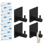 Casa si Gradina - Sanitare - Suporturi si accesorii baie - Accesorii baie - Set 4 agatatori tip cuier pentru baie, sistem fixare inclus, aluminiu, negru - Infinity.ro