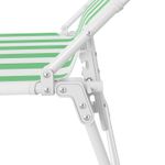 Casa si Gradina - Gradina si terasa - Balansoare si hamace - Balansoare - Sezlong pliant Sersimo, 186 x 56 cm, pentru plaja sau gradina, alb verde, capacitate 110kg - Infinity.ro