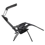 Casa si Gradina - Gradina si terasa - Balansoare si hamace - Balansoare - Sezlong pliabil SERSIMO GC3, Relax Zero Gravity cu parasolar, 175cm, negru - Infinity.ro