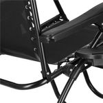 Casa si Gradina - Gradina si terasa - Balansoare si hamace - Balansoare - Sezlong pliabil SERSIMO GC3, Relax Zero Gravity cu parasolar, 175cm, negru - Infinity.ro