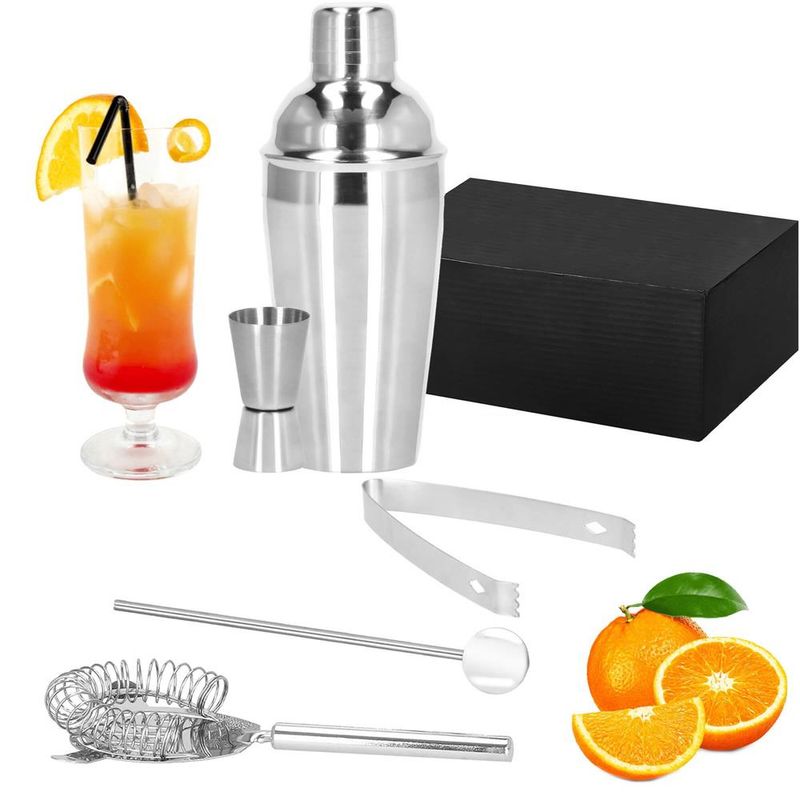 Casa si Gradina - Mobilier - Seturi de mobilier - Seturi bucatarie - Set Cocktail Shaker Kit pentru barmani 550ml, KI20, 5 piese - Infinity.ro