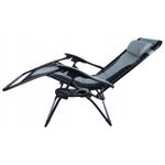 Casa si Gradina - Gradina si terasa - Balansoare si hamace - Balansoare - Sezlong scaun pliant plaja sau gradina, Siesta, gravitatie zero, cu tetiera, 175x75x110 cm, negri gri - Infinity.ro