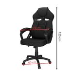 Casa si Gradina - Mobilier - Scaune si fotolii - Scaune - Scaun de birou ergonomic cu reglaj pe inaltime, functie de balans si perna lombara, 59x52x125 cm, negru - Infinity.ro