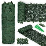 Casa si Gradina - Gradinarit si plante - Sere si solarii - Gard artificial decorativ 50x500 cm, frunze ornamentale, protectie UV si intemperii, plastic PVC, verde inchis - Infinity.ro