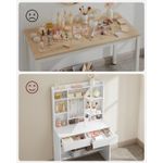 Casa si Gradina - Mobilier - Comode si corpuri - Masute de toaleta - Masa de toaleta cu oglinda, iluminare LED reglabila, 2 sertare, 90x40x145cm, alb - Infinity.ro