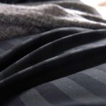 Casa si Gradina - Textile si covoare - Lenjerii de pat - Seturi de lenjerie - Husa de plapuma cu perna 155 x 220 cm Satin de bumbac si dungi - Infinity.ro