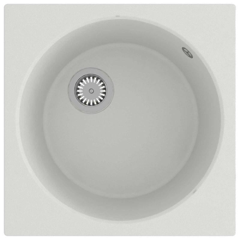 Casa si Gradina - Sanitare - Chiuveta bucatarie si accesorii - Chiuvete bucatarie - Chiuveta de bucatarie Alb 48 x 48 x 20.5 cm Granit - Infinity.ro