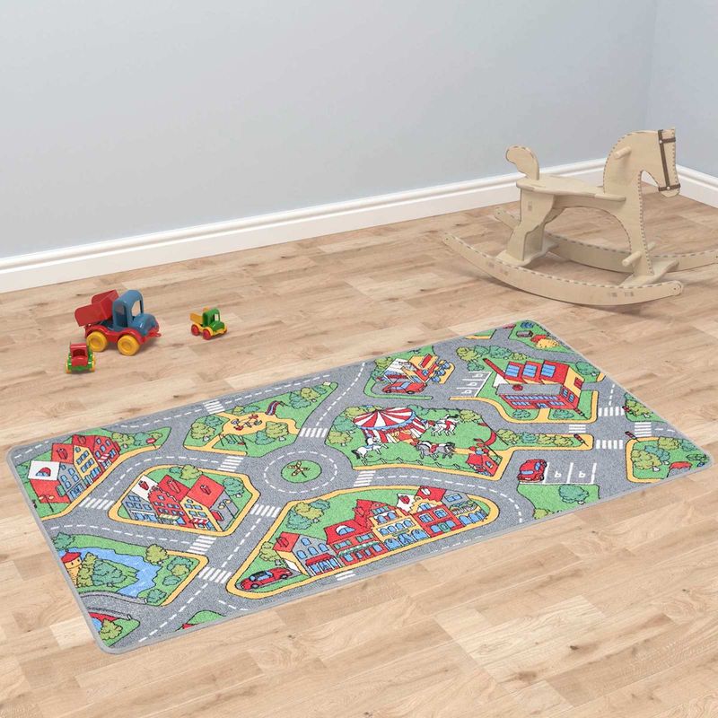 Casa si Gradina - Textile si covoare - Covoare - Covoare copii - Mat de joaca Gri 200 x 90 cm tesatura - Infinity.ro