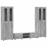 Casa si Gradina - Mobilier - Seturi de mobilier - Seturi living - Set comoda TV cu sertar cu Raft cu usa Gri Sonoma Lemn compozit - Infinity.ro
