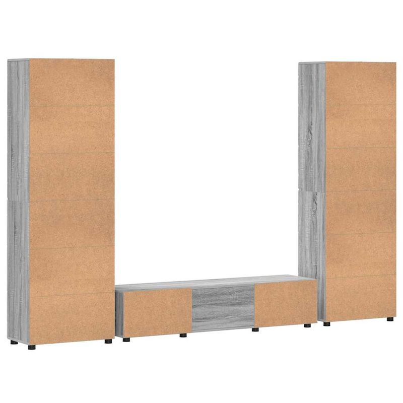 Casa si Gradina - Mobilier - Seturi de mobilier - Seturi living - Set comoda TV cu sertar cu Raft cu usa Gri Sonoma Lemn compozit - Infinity.ro