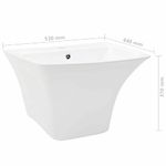 Casa si Gradina - Sanitare - Lavoar baie si accesorii - Lavoare si piedestale - Chiuveta Alb 53 x 44 x 37 cm Ceramica Smaltuita - Infinity.ro