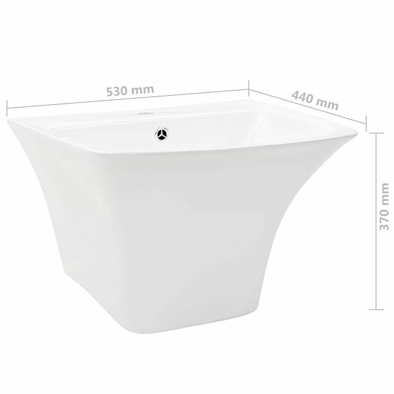 Casa si Gradina - Sanitare - Lavoar baie si accesorii - Lavoare si piedestale - Chiuveta Alb 53 x 44 x 37 cm Ceramica Smaltuita - Infinity.ro