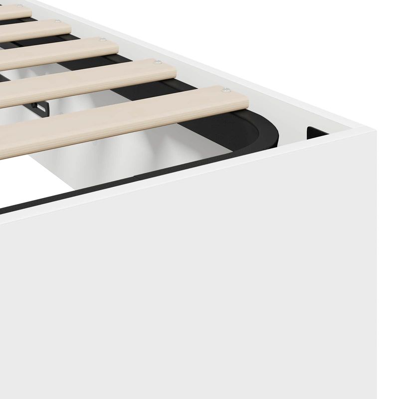 Casa si Gradina - Mobilier - Paturi si accesorii - Paturi - Cadru de pat otoman cu depozitare Alb 193 x 120 x 25 cm PAL - Infinity.ro