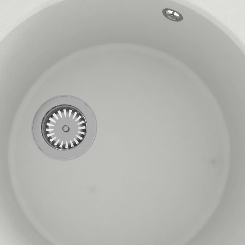 Casa si Gradina - Sanitare - Chiuveta bucatarie si accesorii - Chiuvete bucatarie - Chiuveta de bucatarie Alb 48 x 48 x 20.5 cm Granit - Infinity.ro