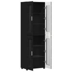 Casa si Gradina - Mobilier - Seturi de mobilier - Seturi living - Bufet cu Raft cu usa Negru 60 x 35 x 182 cm Lemn compozit - Infinity.ro