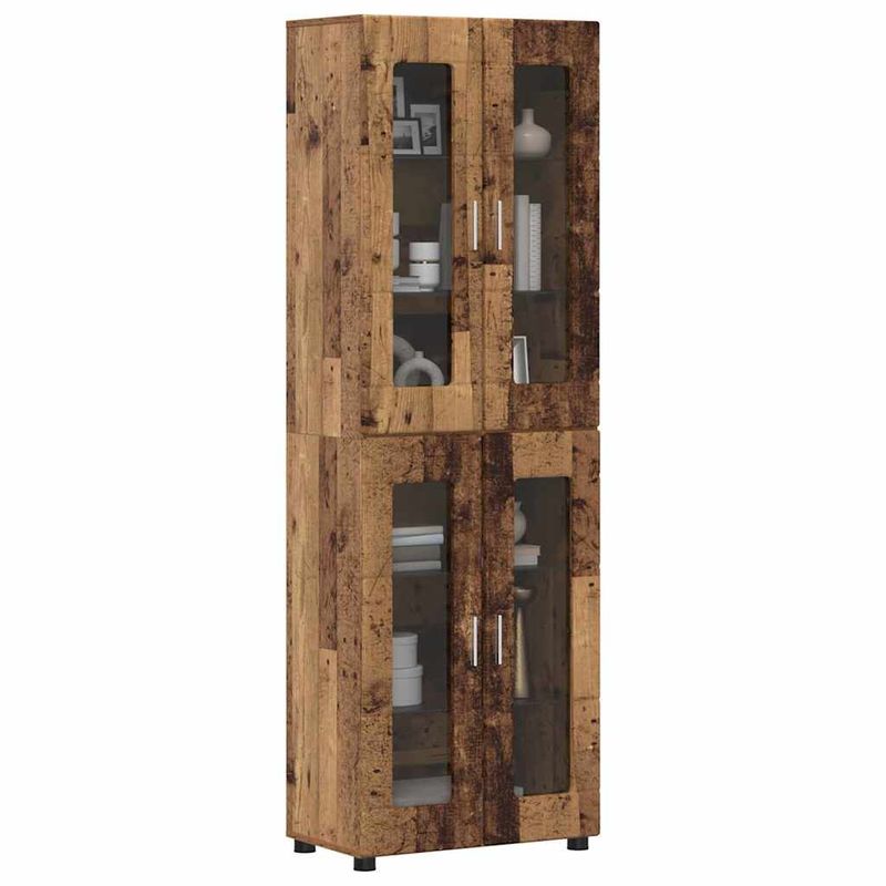 Casa si Gradina - Mobilier - Seturi de mobilier - Seturi living - Bufet cu Raft cu usa Lemn vechi 60 x 35 x 182 cm Lemn compozit - Infinity.ro