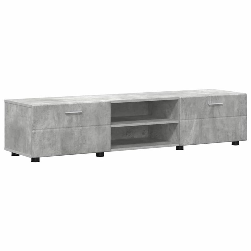 Casa si Gradina - Mobilier - Seturi de mobilier - Seturi living - Set comoda TV cu sertar cu Raft Gri din beton Lemn compozit - Infinity.ro