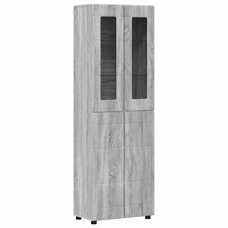 Casa si Gradina - Mobilier - Seturi de mobilier - Seturi living - Set comoda TV cu sertar cu Raft cu usa Gri Sonoma Lemn compozit - Infinity.ro