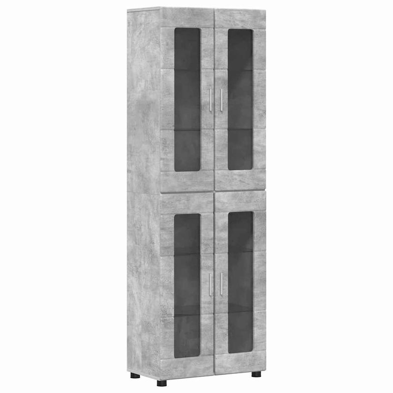 Casa si Gradina - Mobilier - Seturi de mobilier - Seturi living - Set comoda TV cu sertar cu Raft Gri din beton Lemn compozit - Infinity.ro