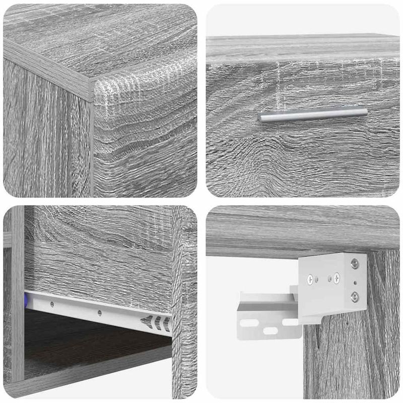 Casa si Gradina - Mobilier - Seturi de mobilier - Seturi living - Set comoda TV cu sertar cu Raft cu usa Gri Sonoma Lemn compozit - Infinity.ro