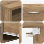 Casa si Gradina - Mobilier - Seturi de mobilier - Seturi living - Set comoda TV cu sertar cu Raft Stejar Artizanal Lemn compozit - Infinity.ro