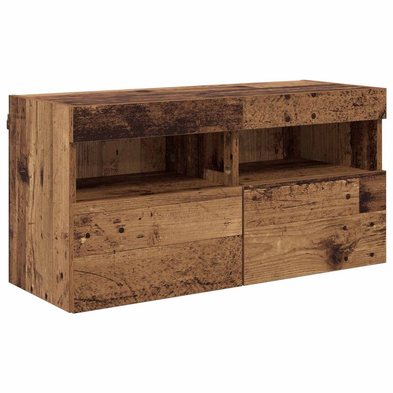 Casa si Gradina - Mobilier - Seturi de mobilier - Seturi living - Unitate TV de Perete Pe perete 4 pcs Lemn vechi Lemn compozit - Infinity.ro