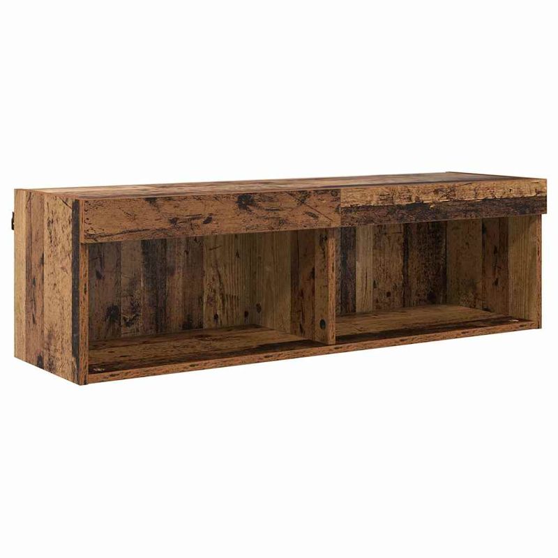 Casa si Gradina - Mobilier - Comode si corpuri - Comode - Unitati TV de perete cu LED 5 pcs Lemn vechi 100 x 30 x 30 cm - Infinity.ro