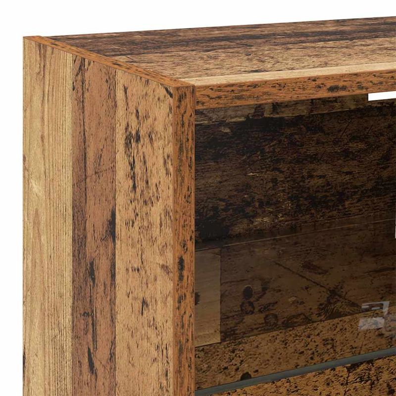 Casa si Gradina - Mobilier - Comode si corpuri - Comode - Unitati TV de perete cu LED 5 pcs Lemn vechi 100 x 30 x 30 cm - Infinity.ro