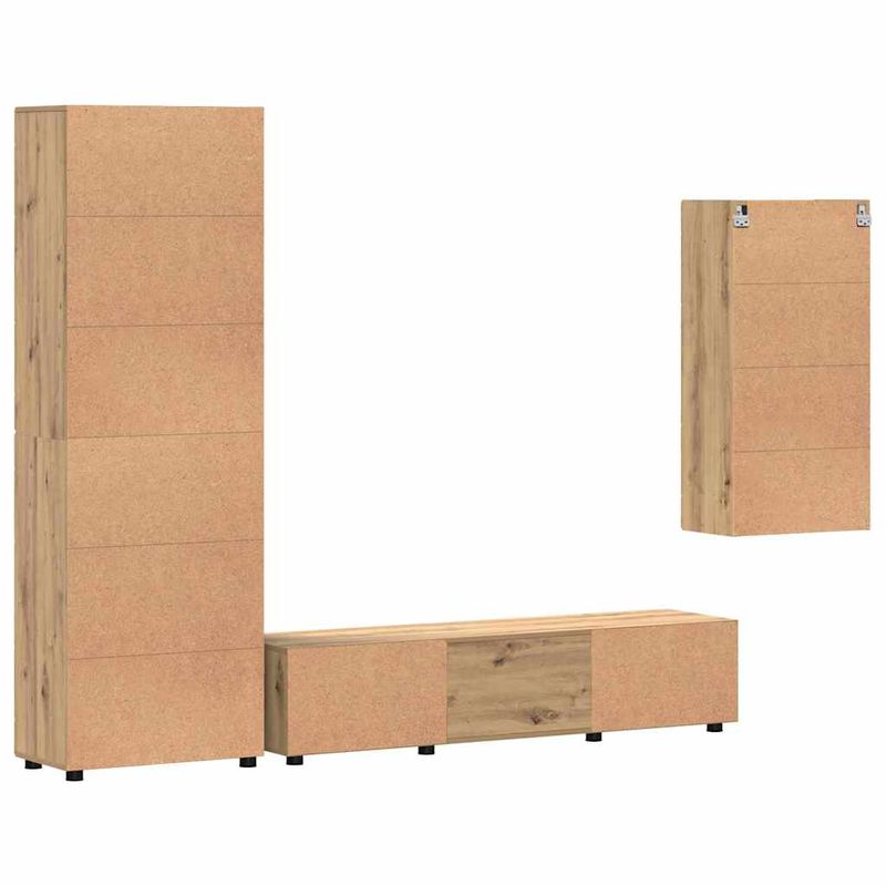 Casa si Gradina - Mobilier - Seturi de mobilier - Seturi living - Set comoda TV cu sertar cu Raft Stejar Artizanal Lemn compozit - Infinity.ro