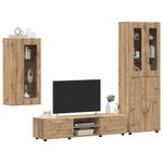 Casa si Gradina - Mobilier - Seturi de mobilier - Seturi living - Set comoda TV cu sertar cu Raft Stejar Artizanal Lemn compozit - Infinity.ro