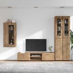 Casa si Gradina - Mobilier - Seturi de mobilier - Seturi living - Set comoda TV cu sertar cu Raft Stejar Artizanal Lemn compozit - Infinity.ro
