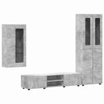 Casa si Gradina - Mobilier - Seturi de mobilier - Seturi living - Set comoda TV cu sertar cu Raft Gri din beton Lemn compozit - Infinity.ro