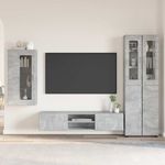 Casa si Gradina - Mobilier - Seturi de mobilier - Seturi living - Set comoda TV cu sertar cu Raft Gri din beton Lemn compozit - Infinity.ro