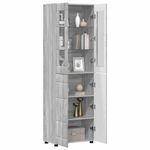 Casa si Gradina - Mobilier - Seturi de mobilier - Seturi living - Bufet cu Raft cu usa Gri Sonoma 60 x 35 x 182 cm Lemn compozit - Infinity.ro