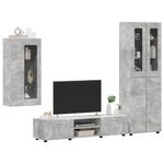 Casa si Gradina - Mobilier - Seturi de mobilier - Seturi living - Set comoda TV cu sertar cu Raft Gri din beton Lemn compozit - Infinity.ro