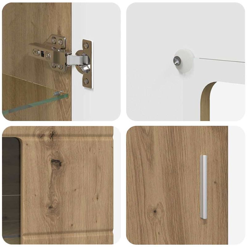 Casa si Gradina - Mobilier - Seturi de mobilier - Seturi living - Set comoda TV cu sertar cu Raft Stejar Artizanal Lemn compozit - Infinity.ro