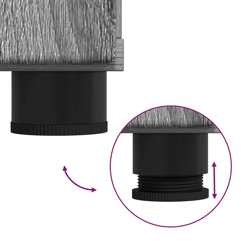 Casa si Gradina - Mobilier - Seturi de mobilier - Seturi living - Set comoda TV cu sertar cu Raft cu usa Gri Sonoma Lemn compozit - Infinity.ro