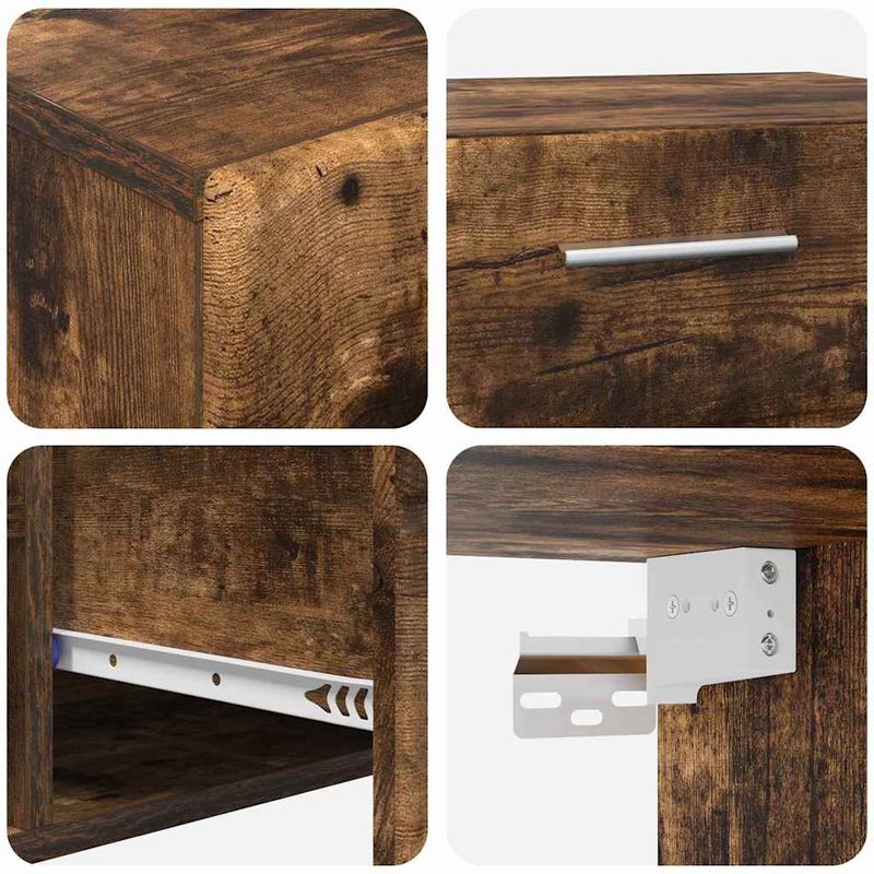 Casa si Gradina - Mobilier - Seturi de mobilier - Seturi living - Set comoda TV cu sertar cu Raft Stejar fumuriu Lemn compozit - Infinity.ro